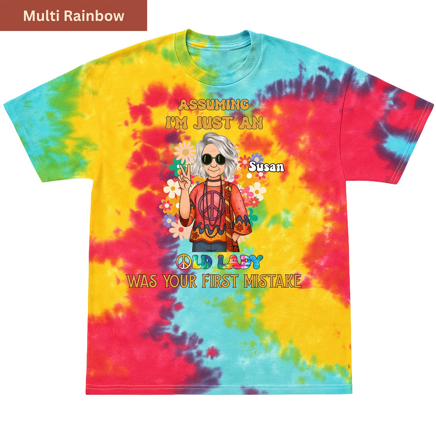 Not Just an Old Lady Premium Tie-dye Unisex Shirt