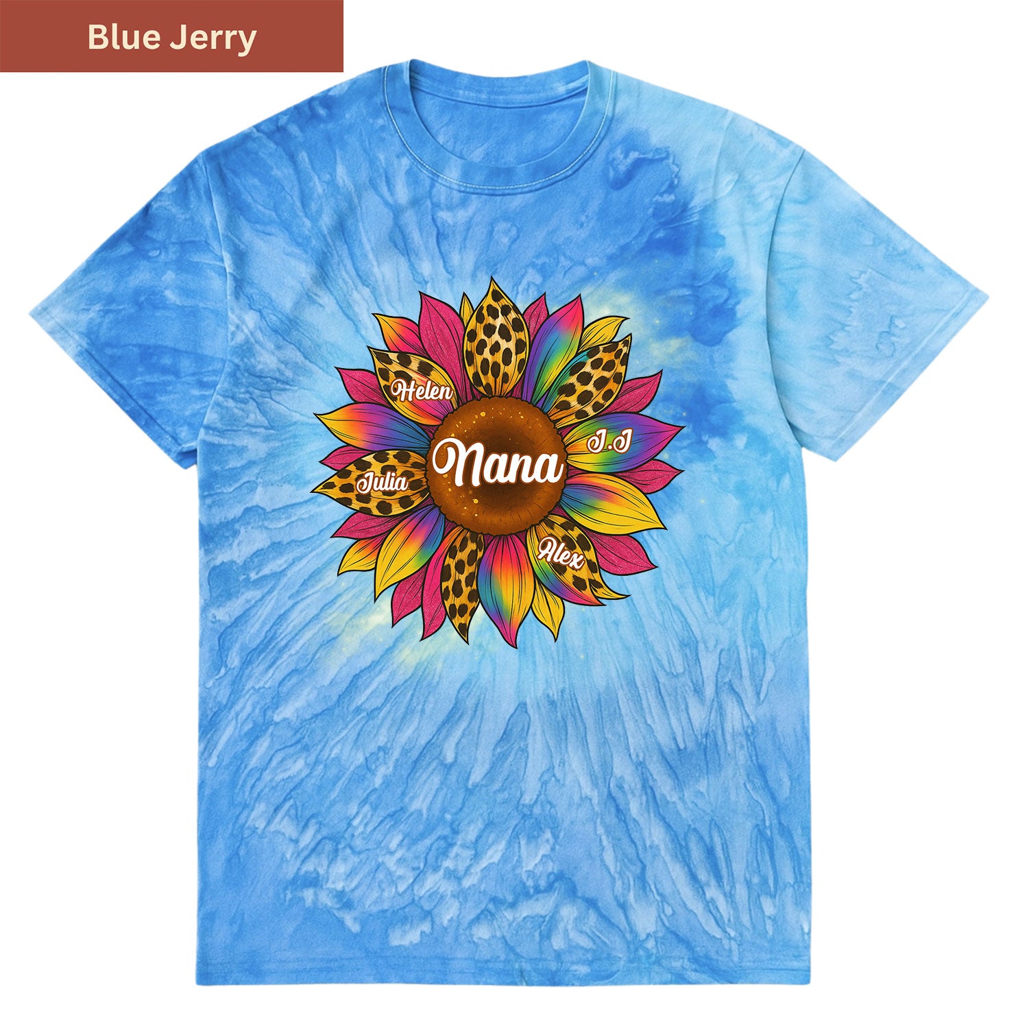 Sunflower Grandkids Premium Tie-dye Unisex Shirt