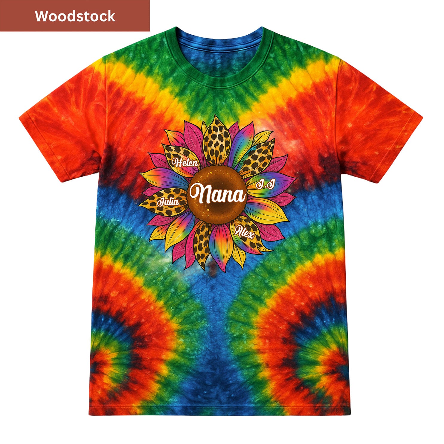 Sunflower Grandkids Premium Tie-dye Unisex Shirt