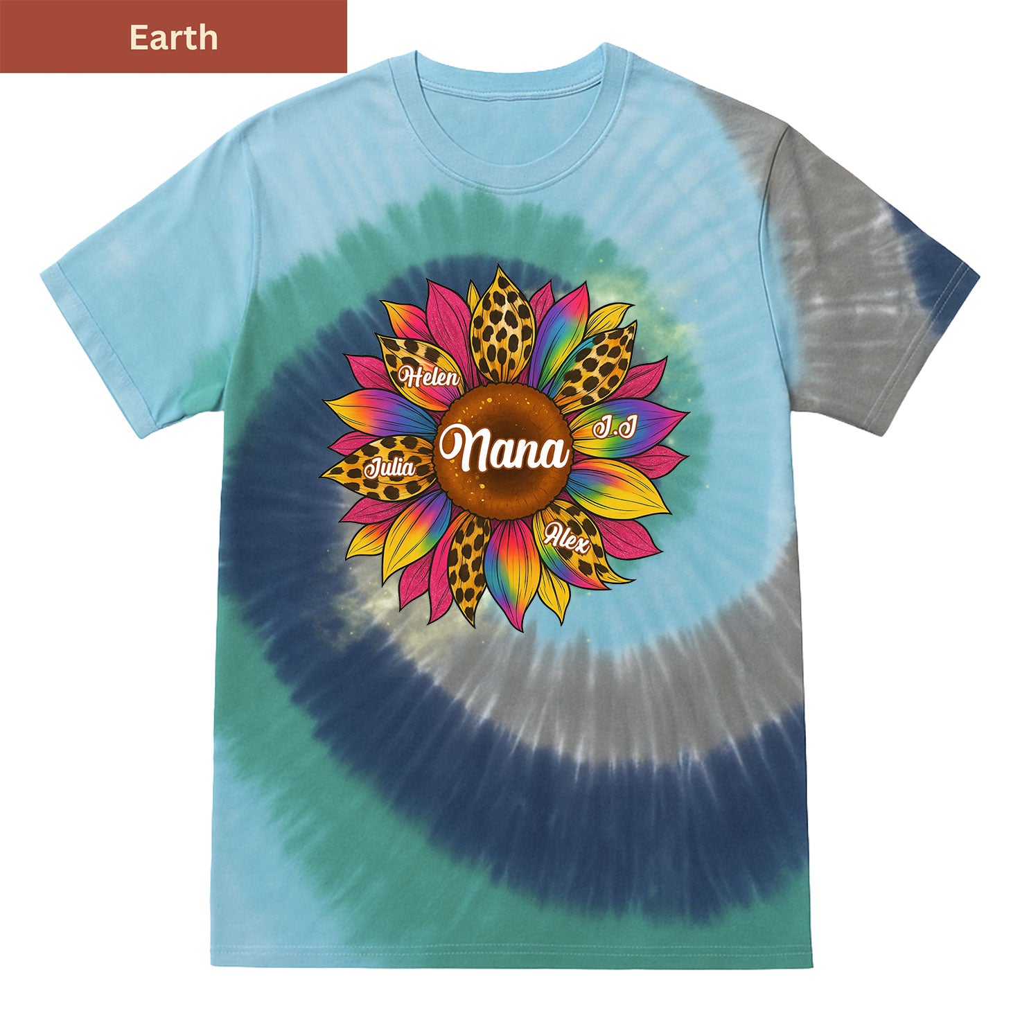 Sunflower Grandkids Premium Tie-dye Unisex Shirt