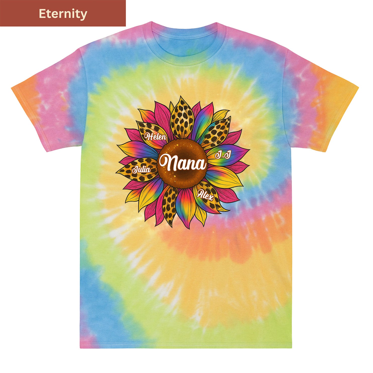 Sunflower Grandkids Premium Tie-dye Unisex Shirt