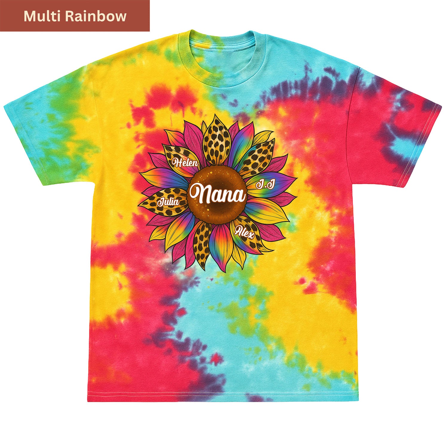 Sunflower Grandkids Premium Tie-dye Unisex Shirt