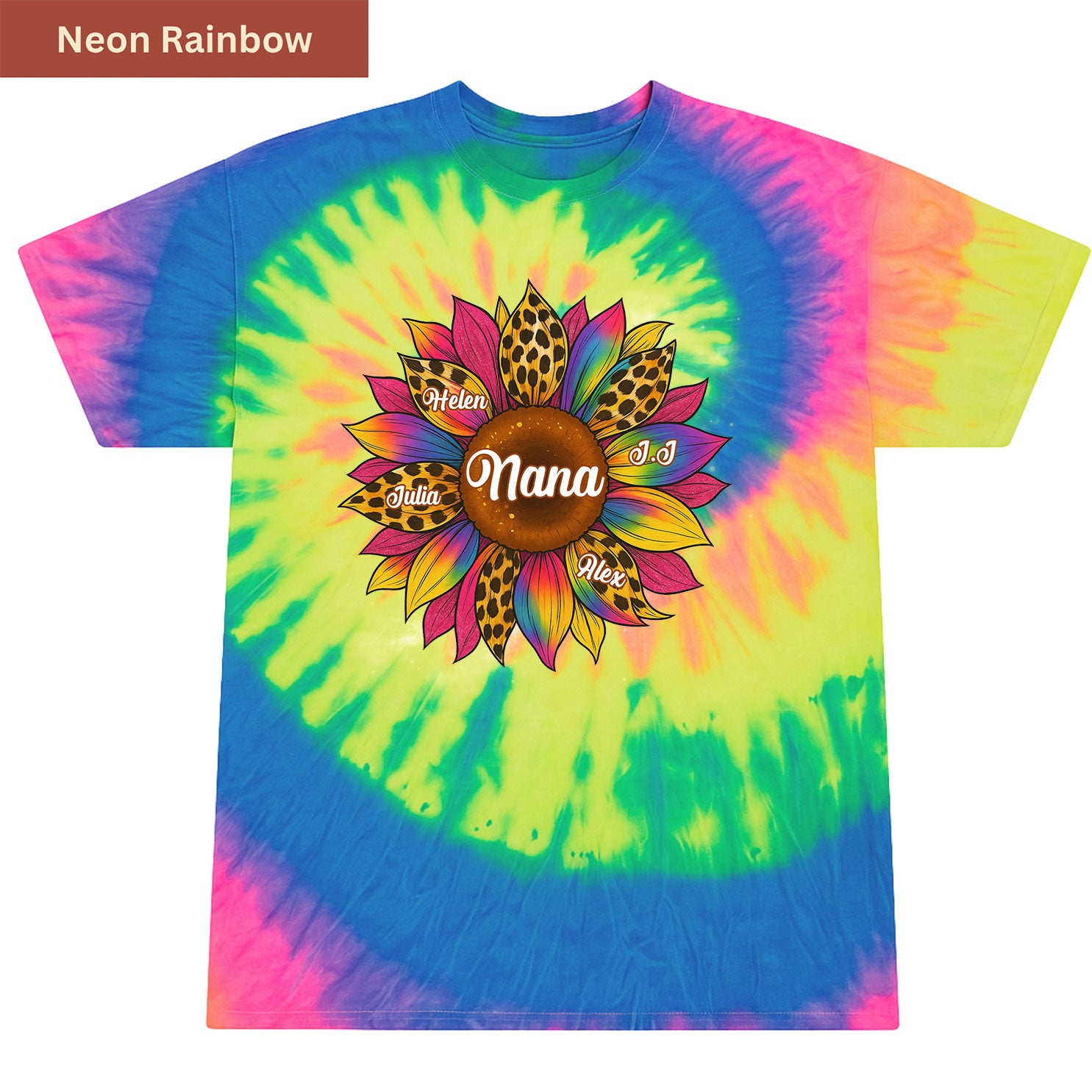 Sunflower Grandkids Premium Tie-dye Unisex Shirt
