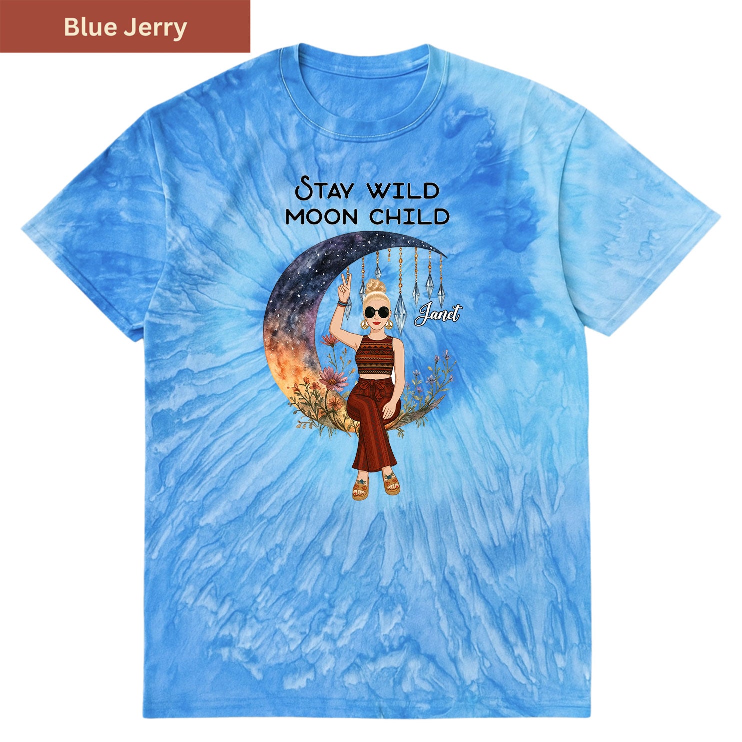 Stay wild moon child Premium Tie-dye Unisex Shirt