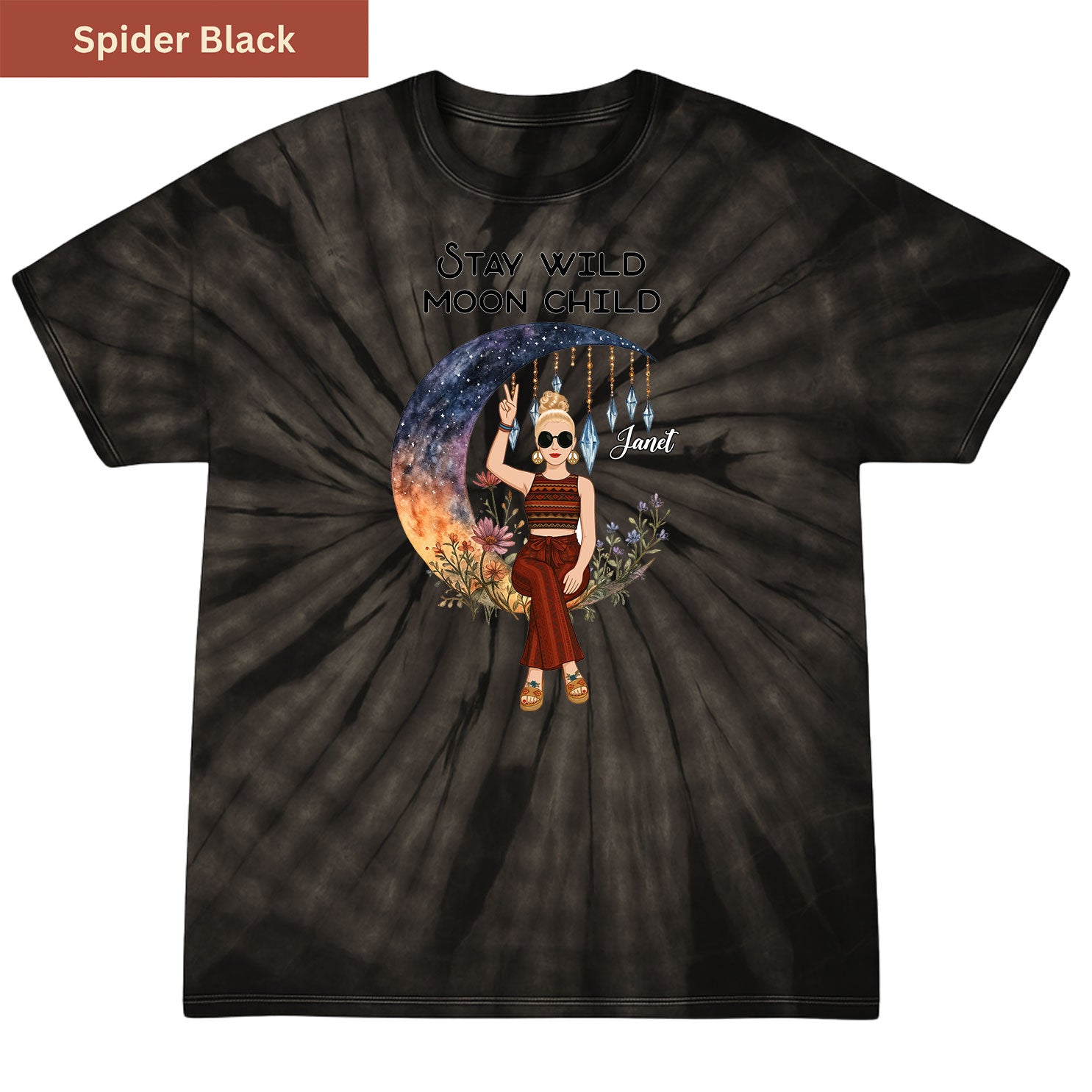 Stay wild moon child Premium Tie-dye Unisex Shirt