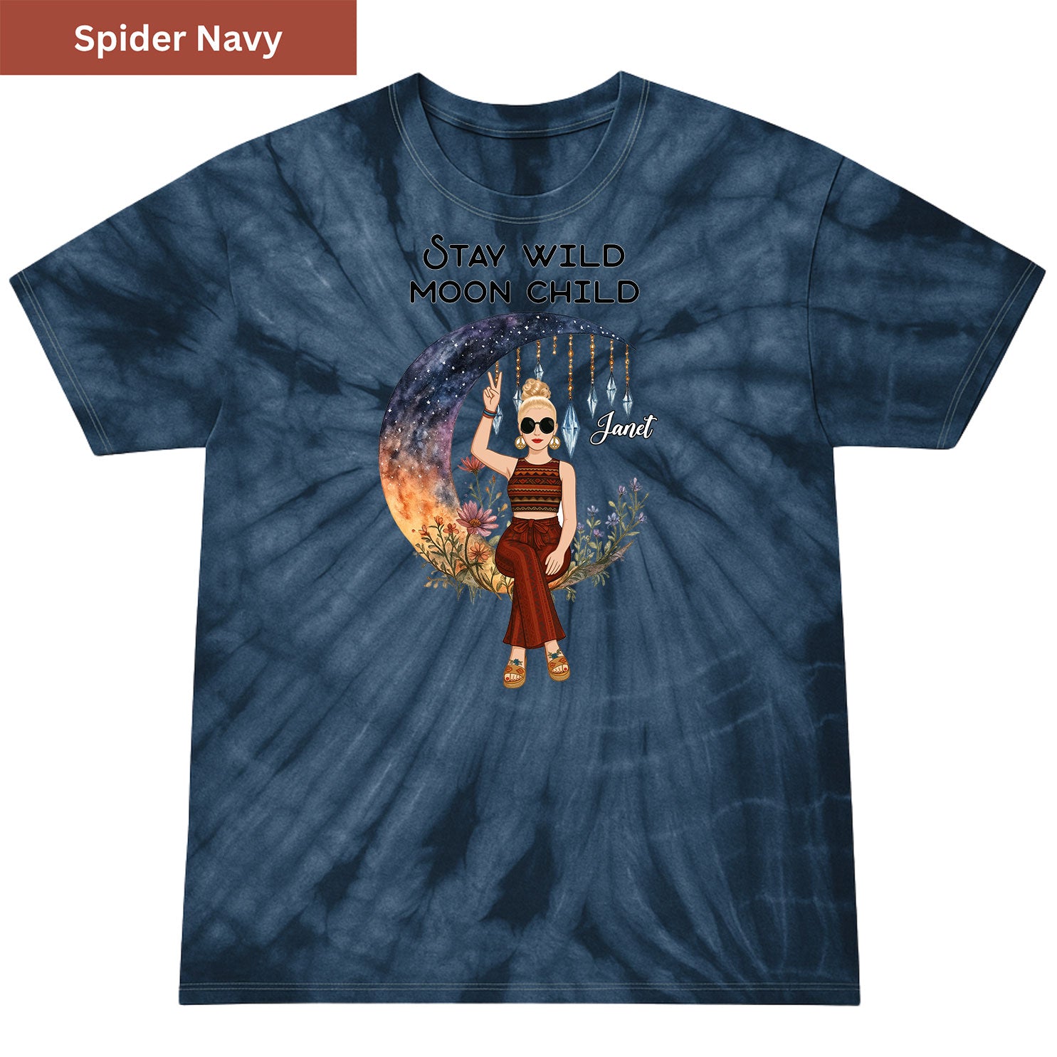 Stay wild moon child Premium Tie-dye Unisex Shirt