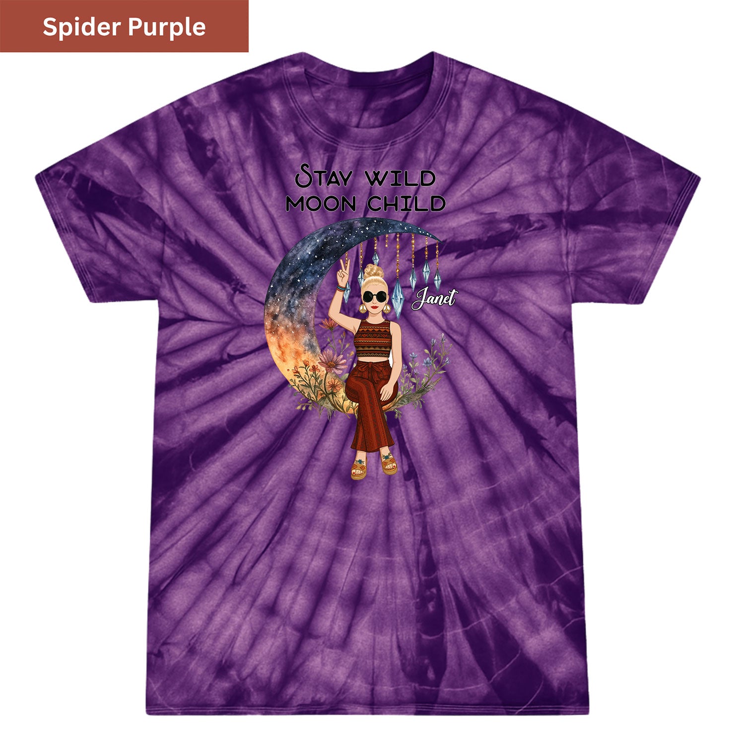 Stay wild moon child Premium Tie-dye Unisex Shirt
