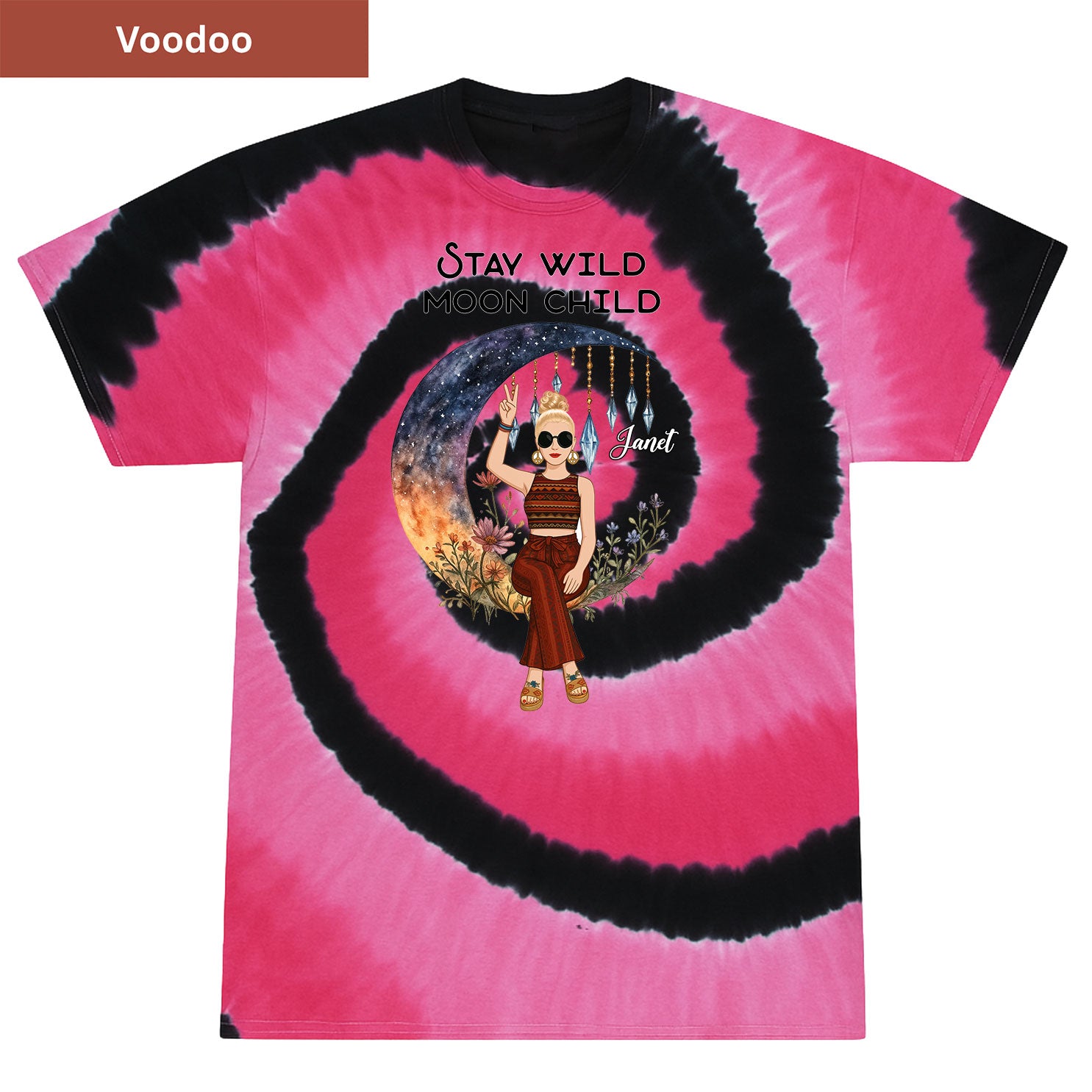 Stay wild moon child Premium Tie-dye Unisex Shirt