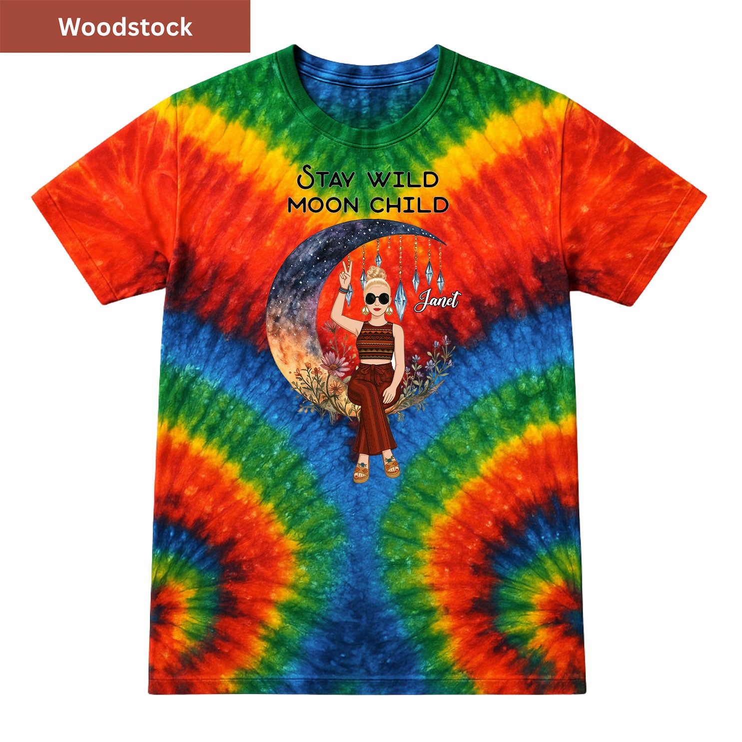 Stay wild moon child Premium Tie-dye Unisex Shirt