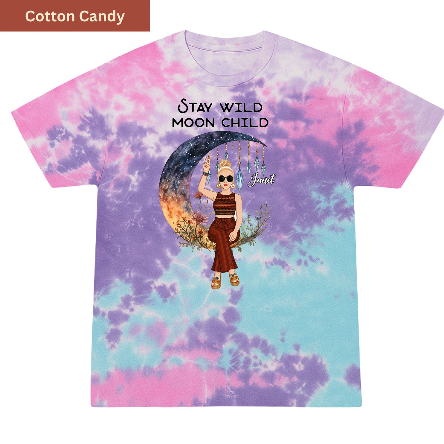 Stay wild moon child Premium Tie-dye Unisex Shirt