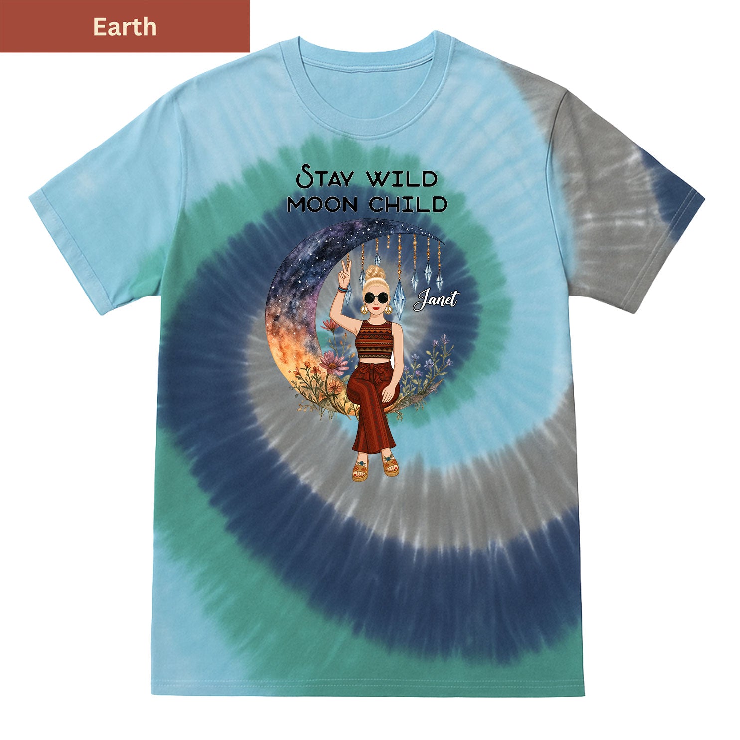Stay wild moon child Premium Tie-dye Unisex Shirt