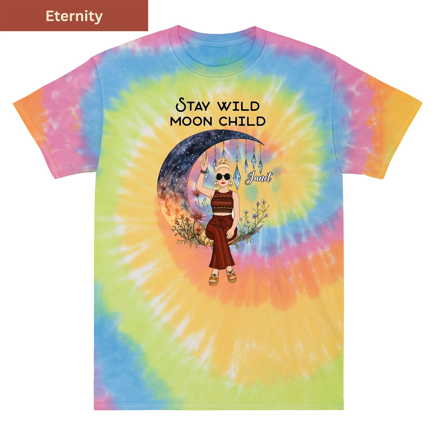 Stay wild moon child Premium Tie-dye Unisex Shirt