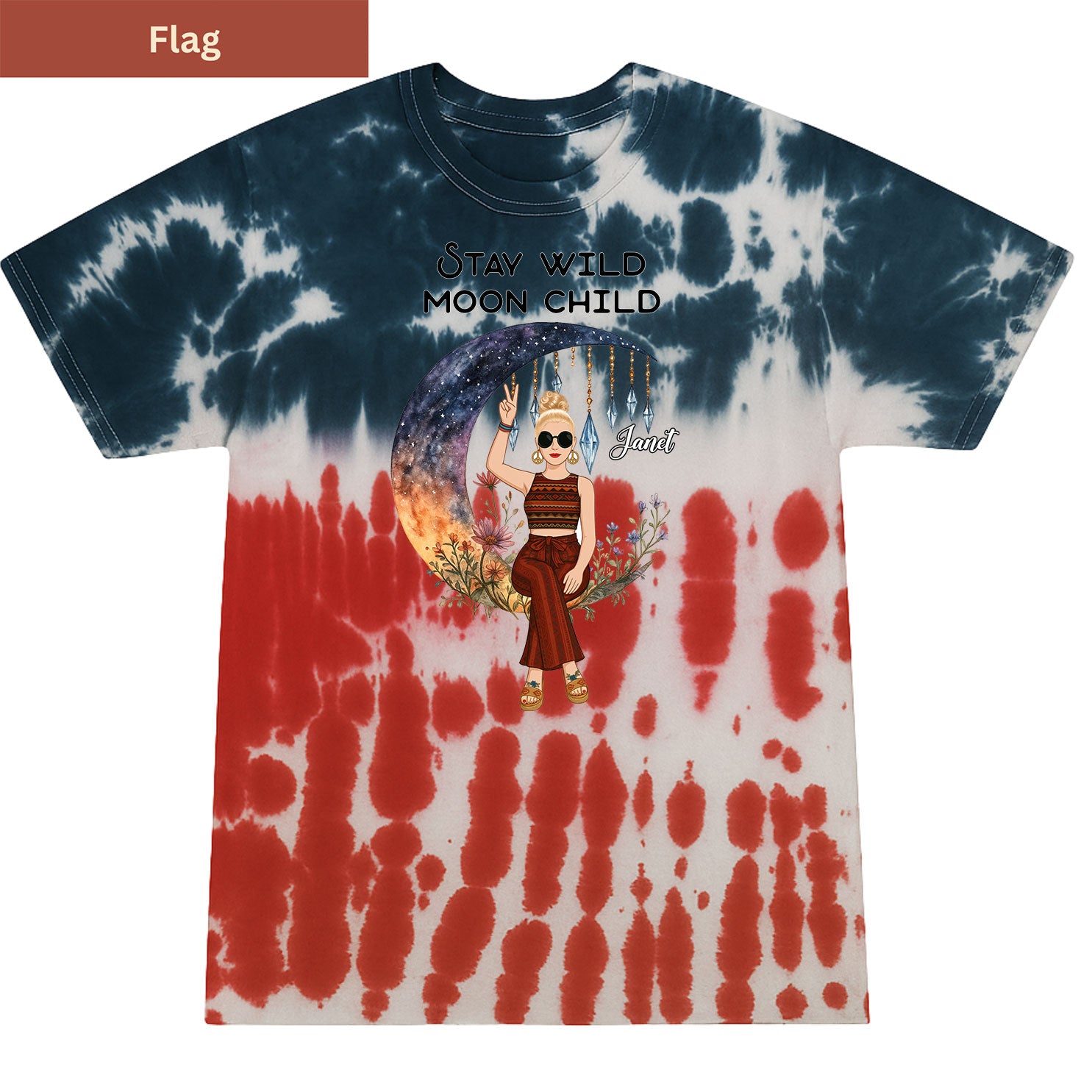 Stay wild moon child Premium Tie-dye Unisex Shirt