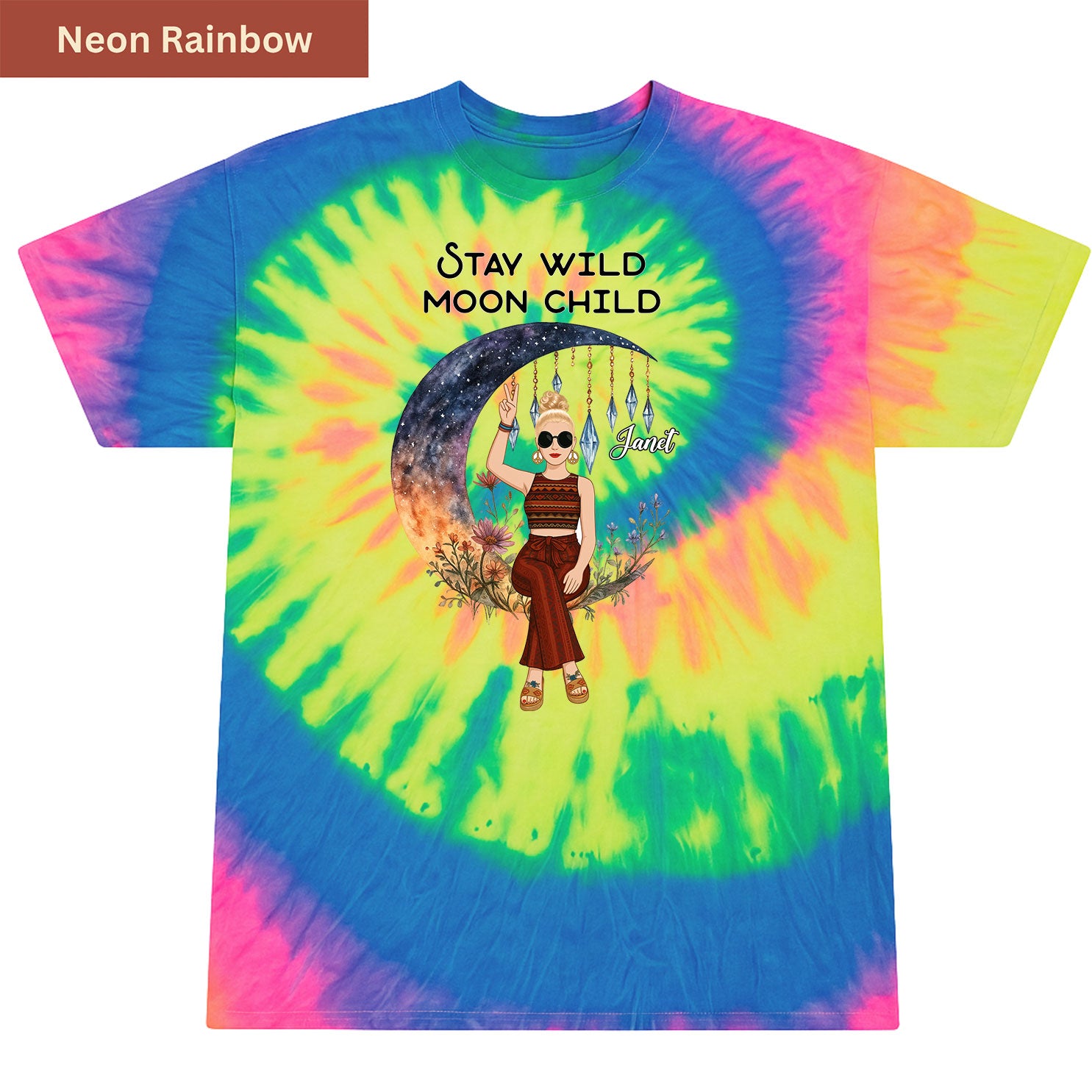Stay wild moon child Premium Tie-dye Unisex Shirt