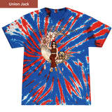 Peace, paws, and moonlight Premium Tie-dye Unisex Shirt