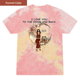Peace, paws, and moonlight Premium Tie-dye Unisex Shirt