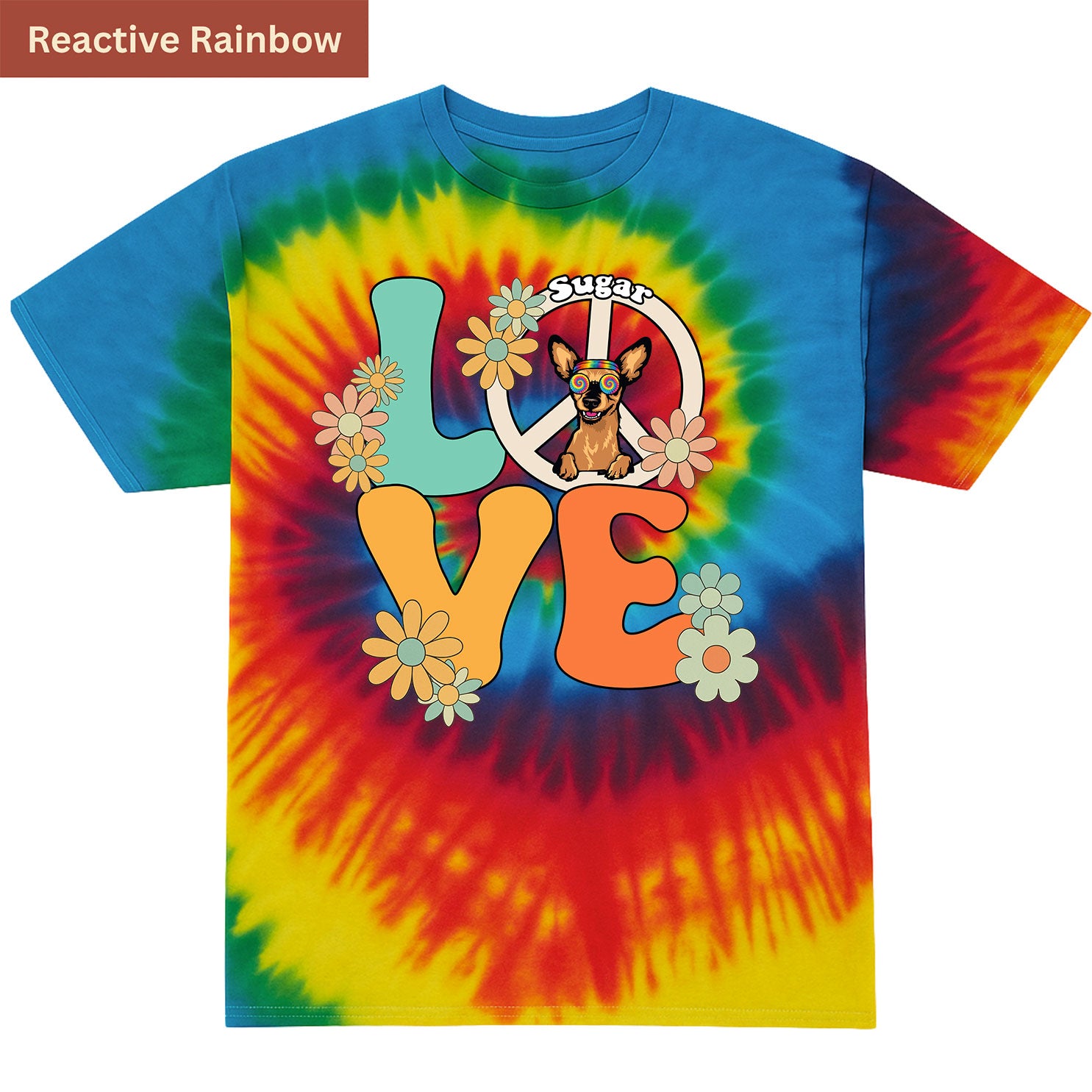 Groovy Dog Love Premium Tie-dye Unisex Shirt