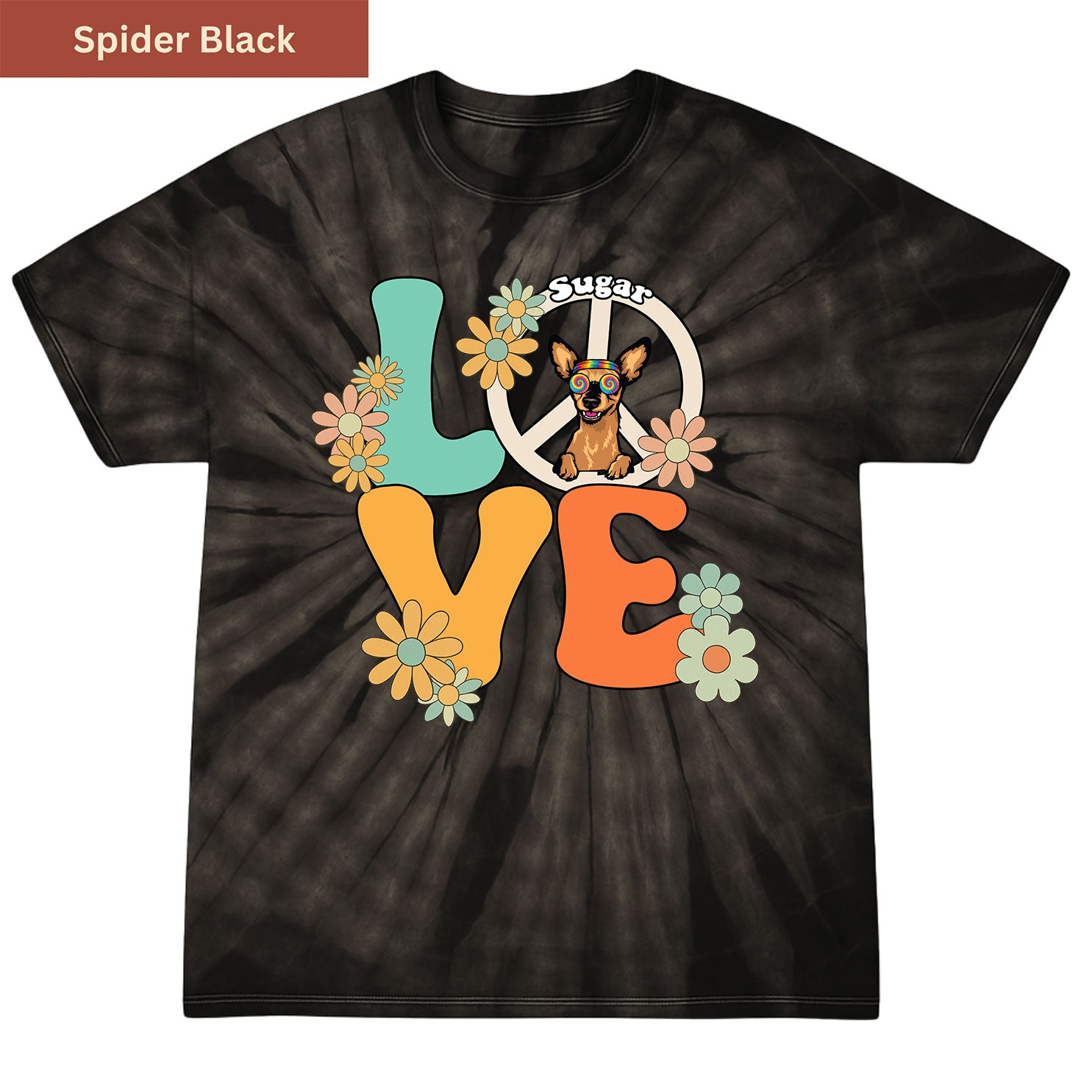 Groovy Dog Love Premium Tie-dye Unisex Shirt