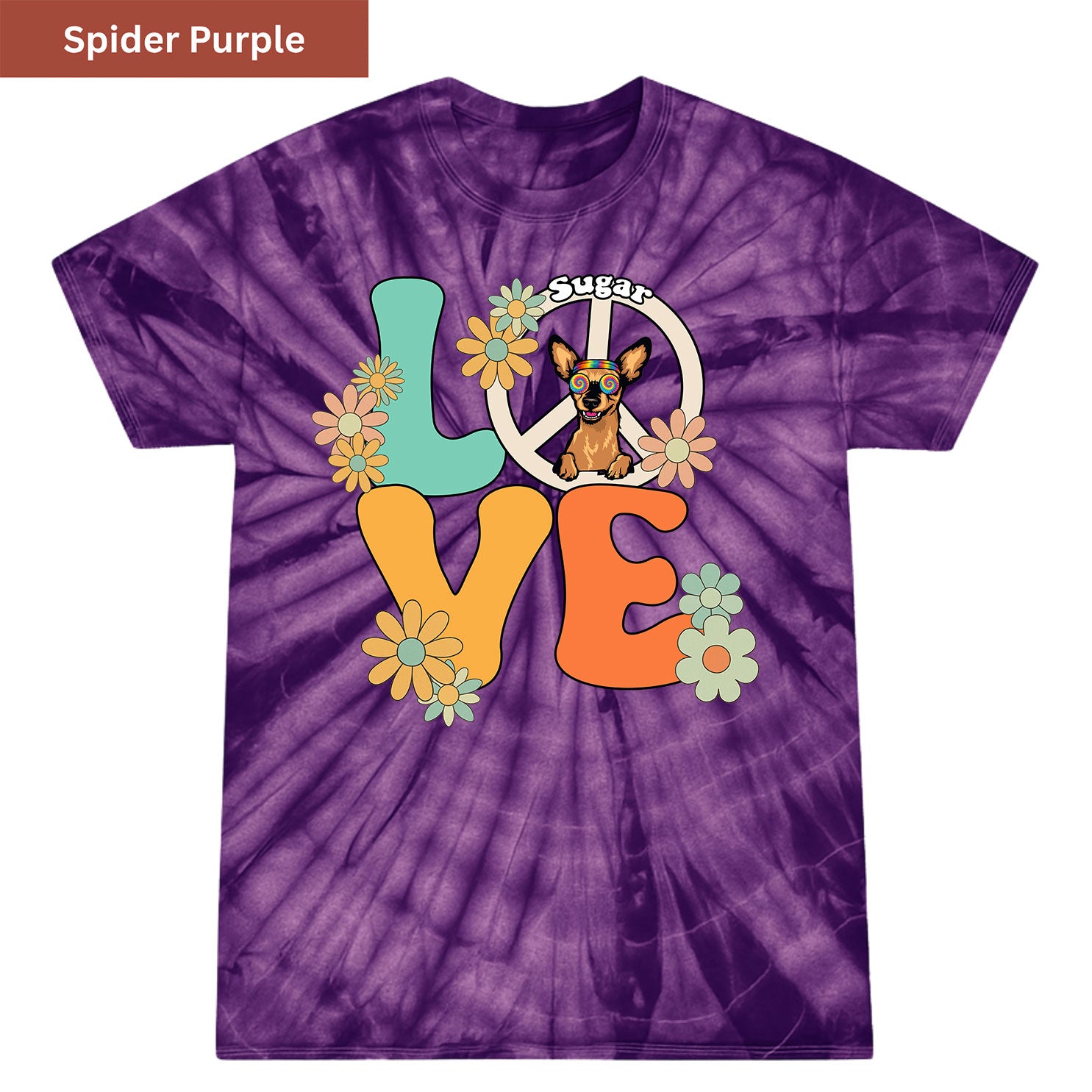 Groovy Dog Love Premium Tie-dye Unisex Shirt