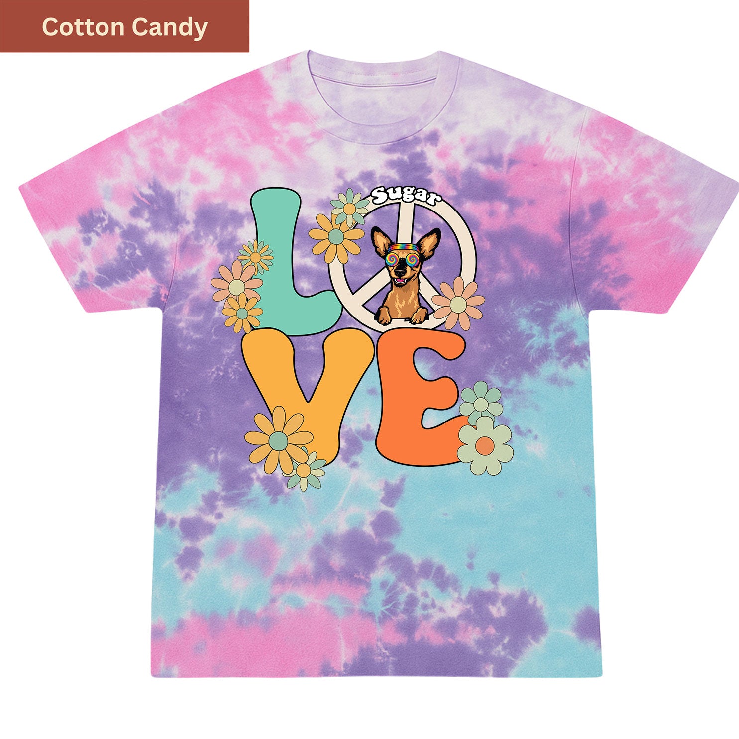 Groovy Dog Love Premium Tie-dye Unisex Shirt