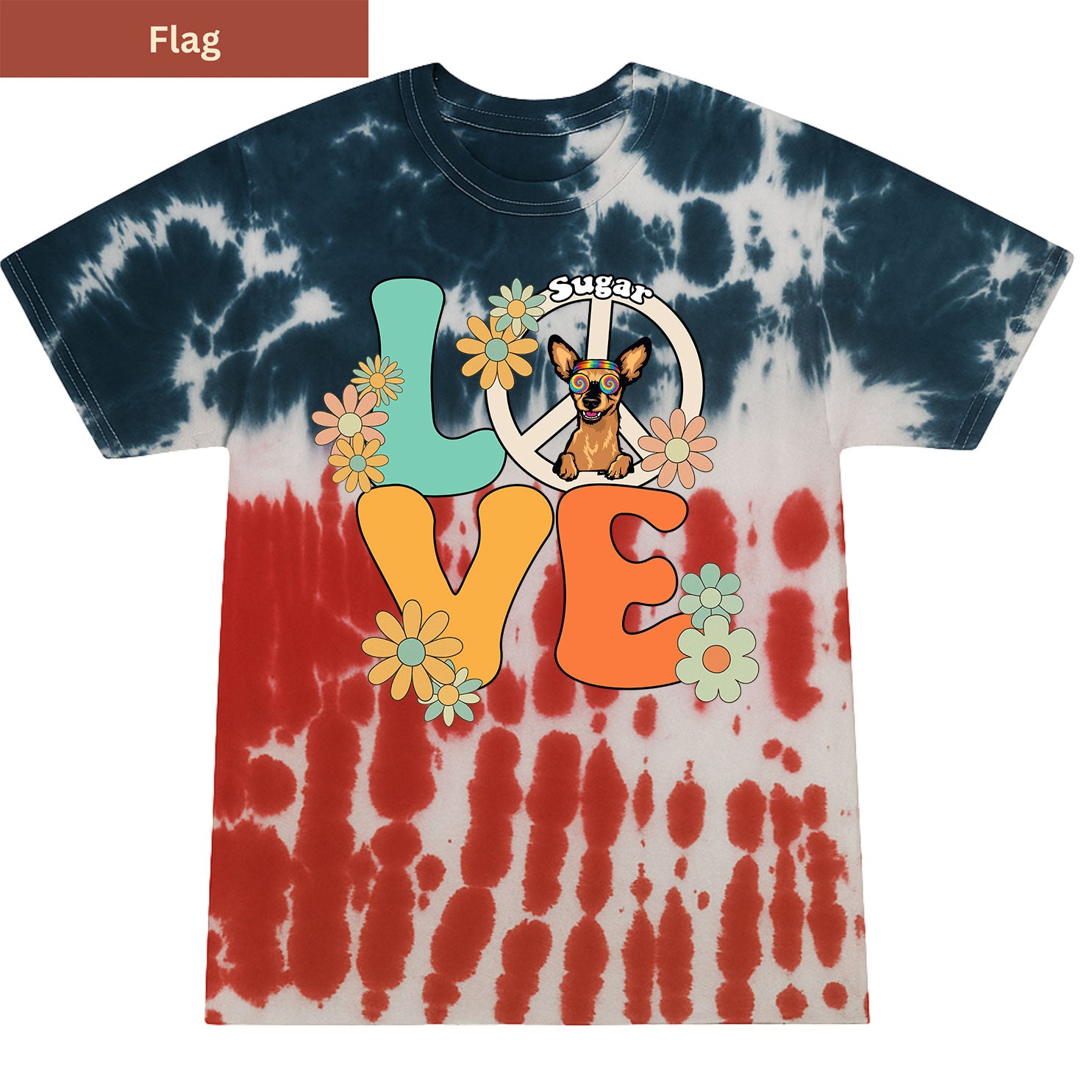 Groovy Dog Love Premium Tie-dye Unisex Shirt