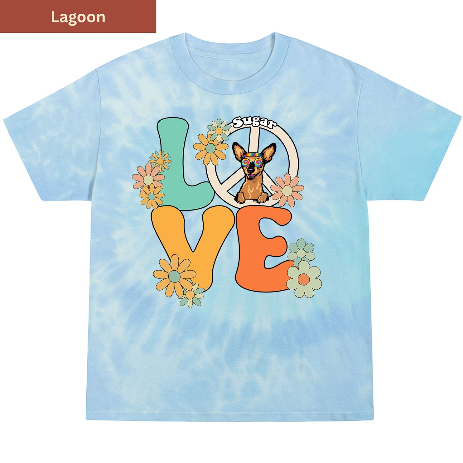 Groovy Dog Love Premium Tie-dye Unisex Shirt