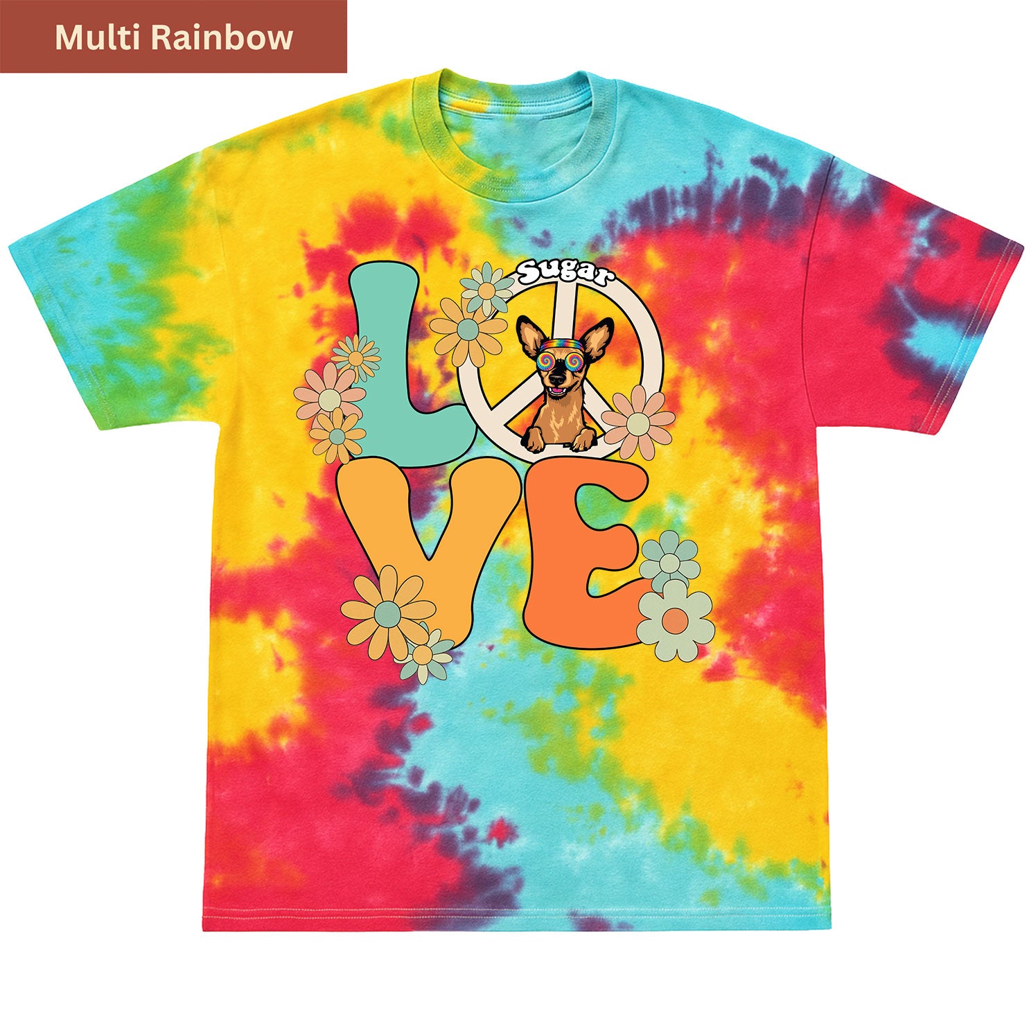 Groovy Dog Love Premium Tie-dye Unisex Shirt