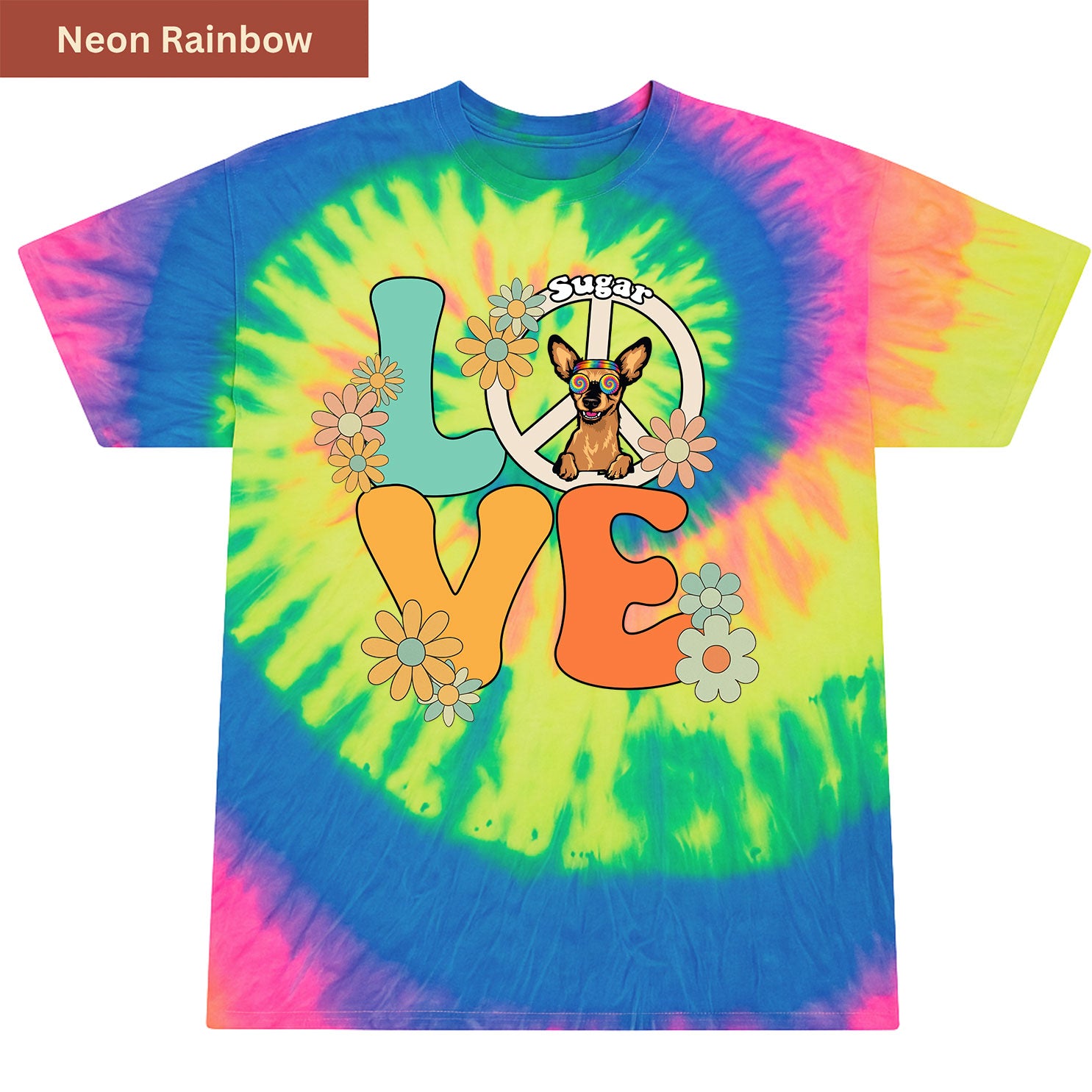 Groovy Dog Love Premium Tie-dye Unisex Shirt