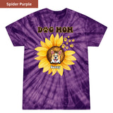 Sunflower Dog Dad Premium Tie-dye Unisex Shirt