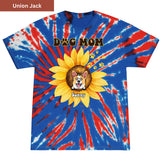 Sunflower Dog Dad Premium Tie-dye Unisex Shirt