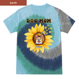 Sunflower Dog Dad Premium Tie-dye Unisex Shirt