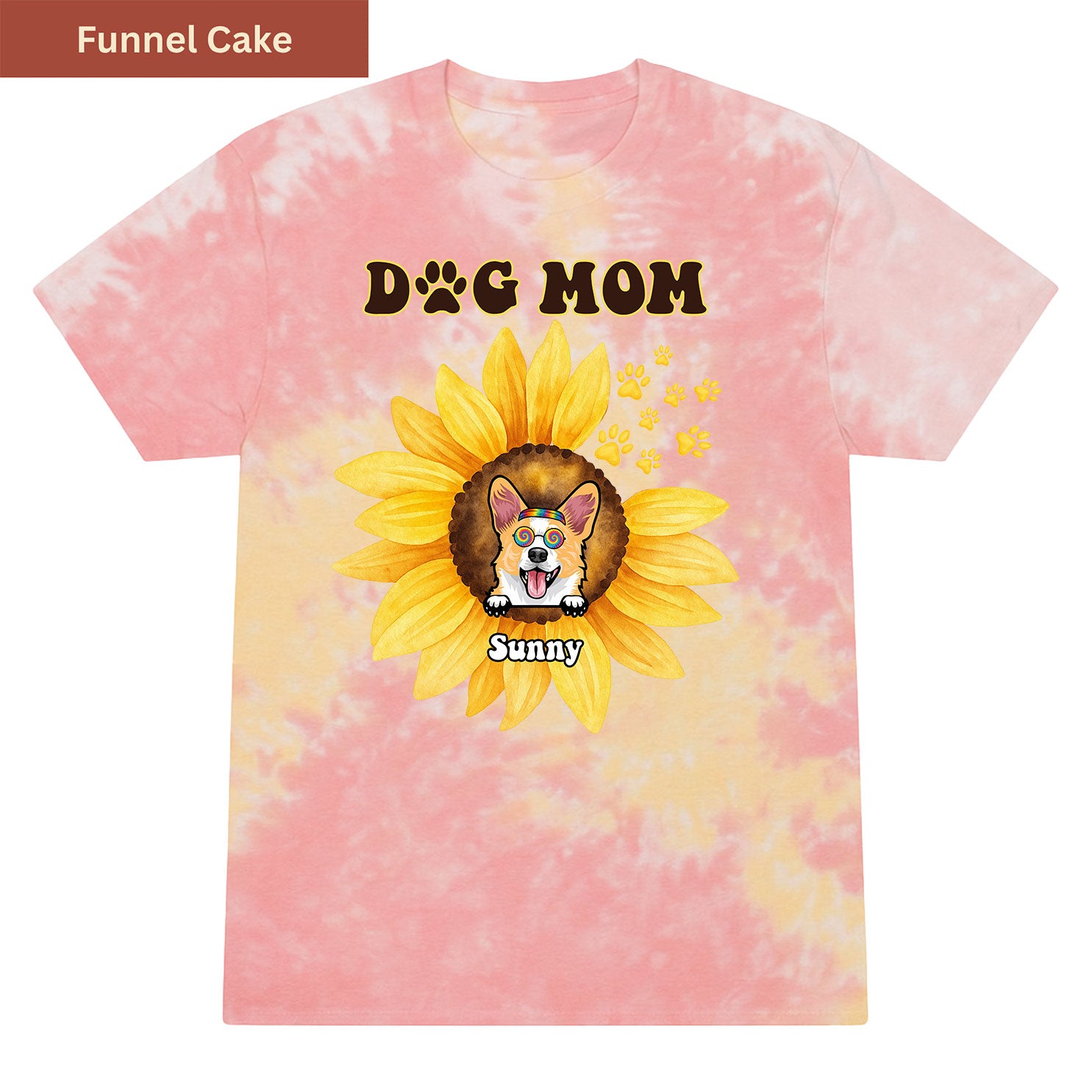 Sunflower Dog Dad Premium Tie-dye Unisex Shirt