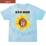 Sunflower Dog Dad Premium Tie-dye Unisex Shirt