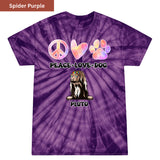 Peace, love and dog Premium Tie-dye Unisex Shirt