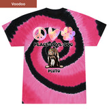 Peace, love and dog Premium Tie-dye Unisex Shirt