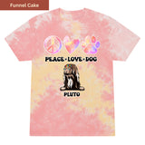 Peace, love and dog Premium Tie-dye Unisex Shirt