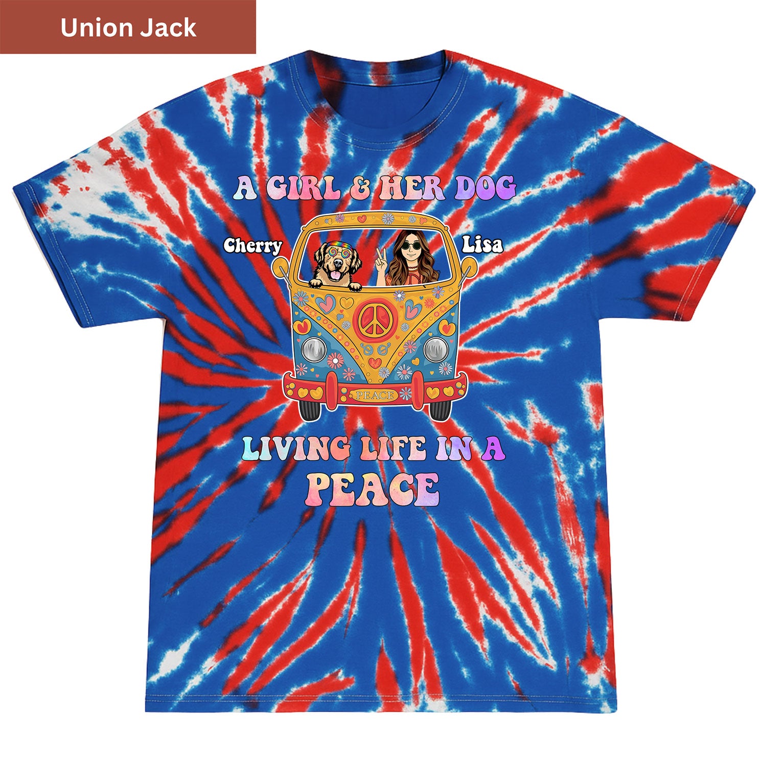 Living Life in Peace Premium Tie-dye Unisex Shirt