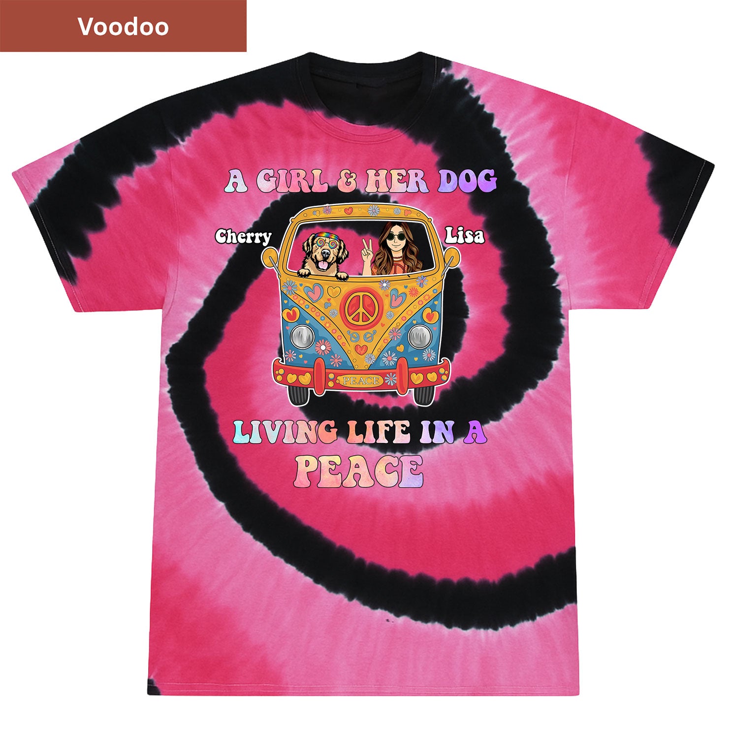 Living Life in Peace Premium Tie-dye Unisex Shirt