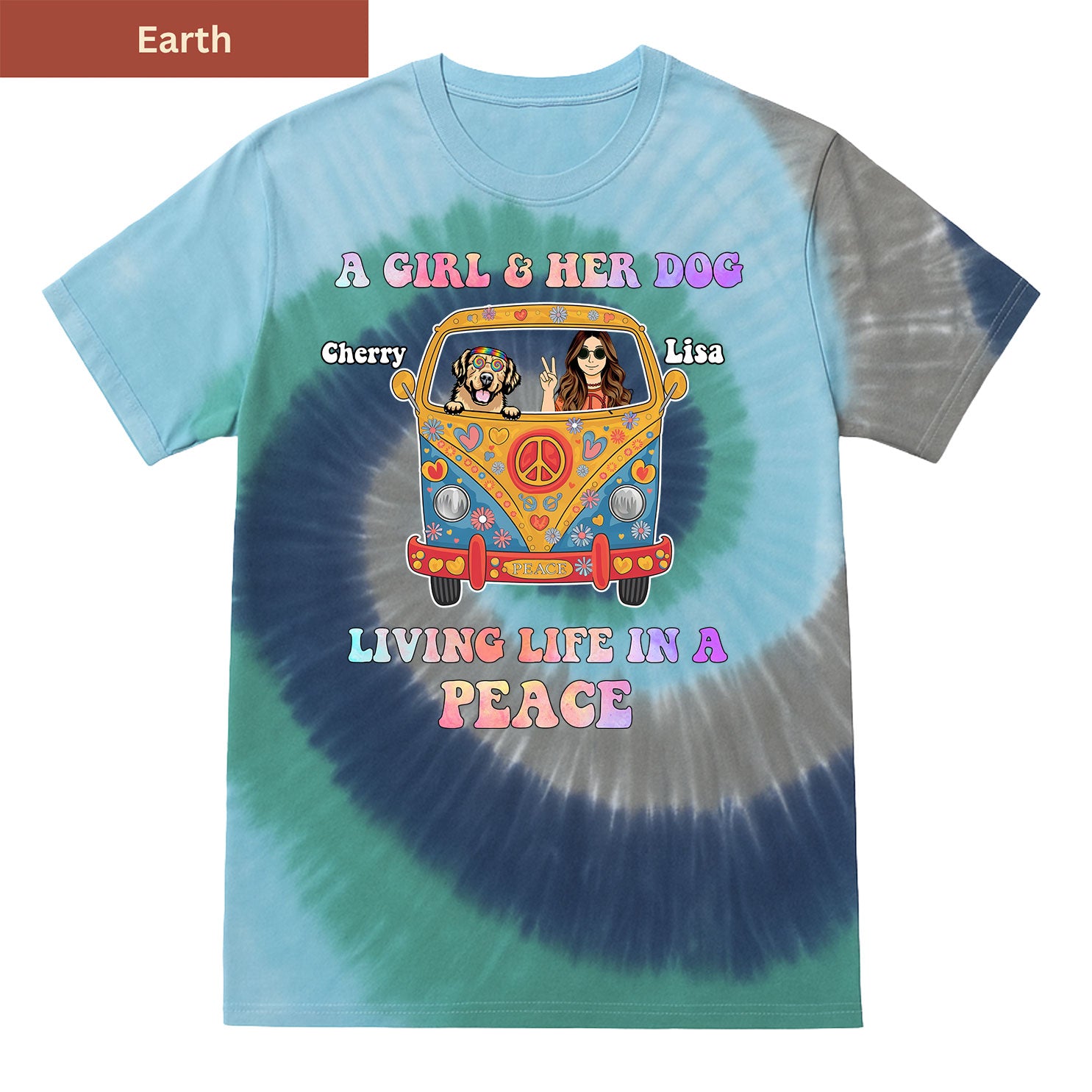 Living Life in Peace Premium Tie-dye Unisex Shirt