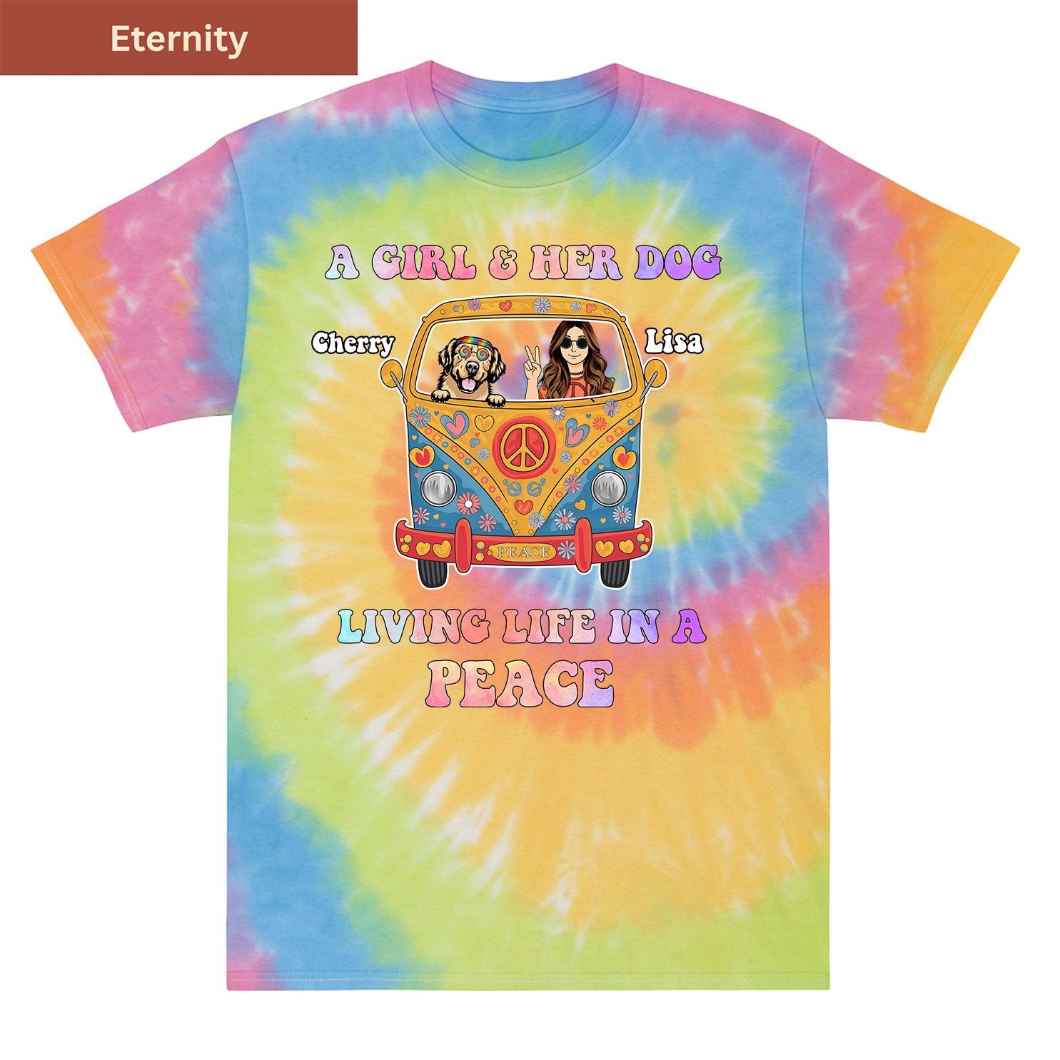 Living Life in Peace Premium Tie-dye Unisex Shirt