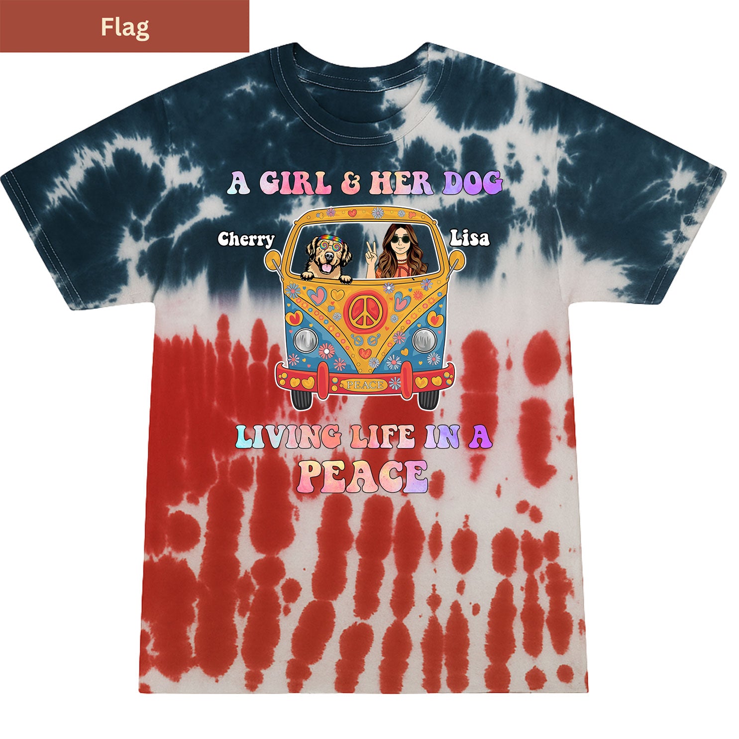 Living Life in Peace Premium Tie-dye Unisex Shirt